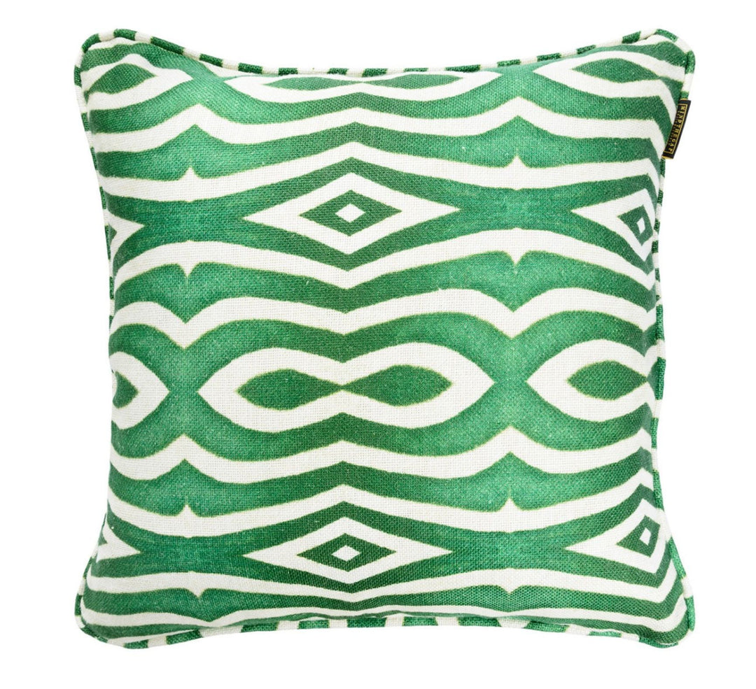 mind the gap riverside anthacite green white and black double sided cushion