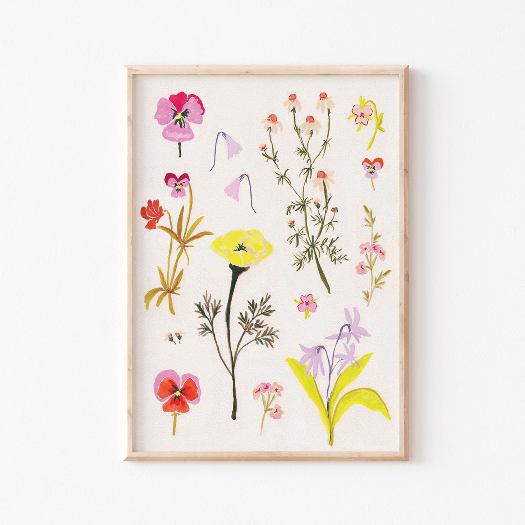 candice-gray-textile-designer-floral-print-wild-flower-pink-yellow-design-sketch
