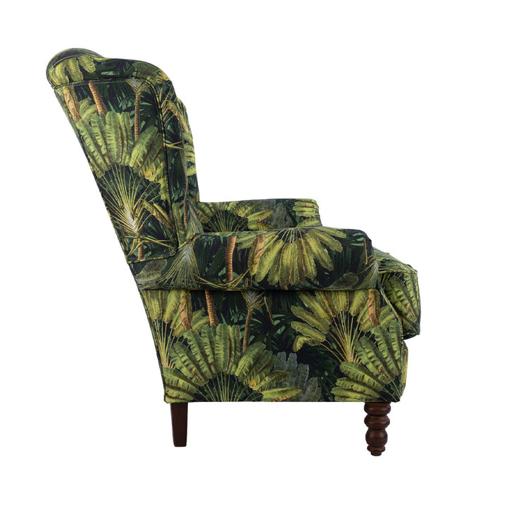 mind the gap abigail sofa travellers palm fabric 