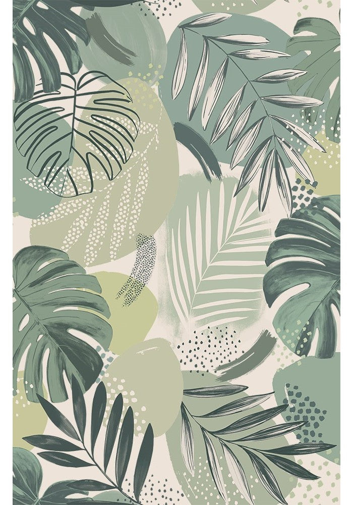 Abstract-jungle-print-wallpaper-brand-McKenzie-leaf-green-pattern-monstera-palm-large-pattern-