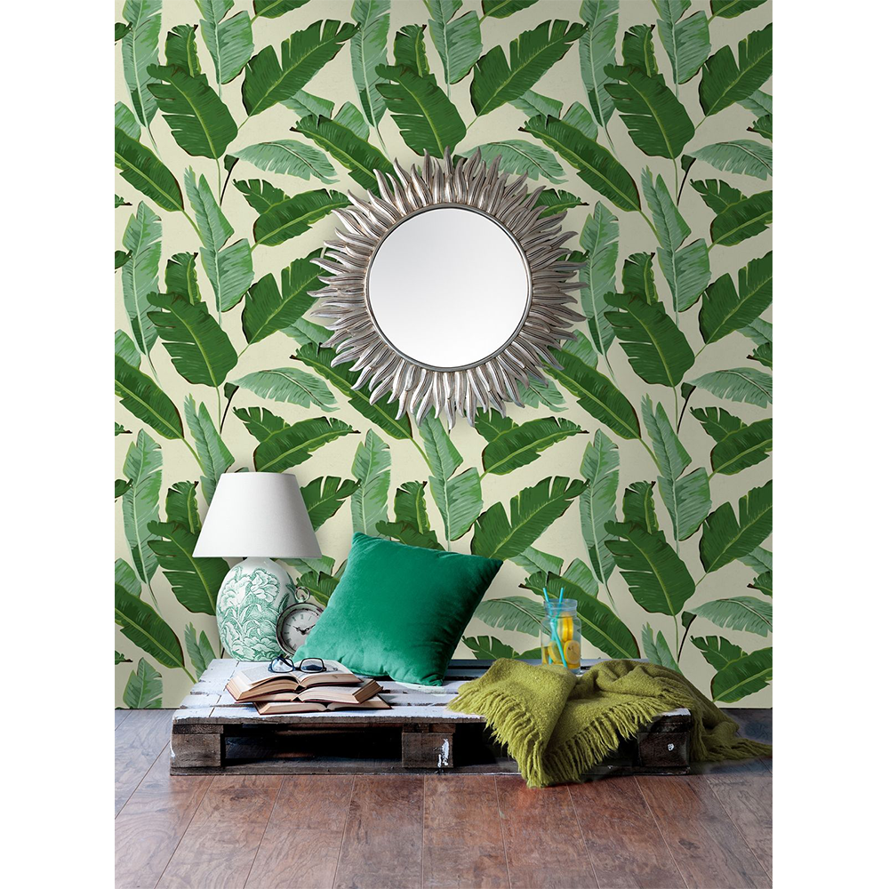 mind-the-gap-banana-leaves-wallpaper-beige-green-tropical-vibes-collection-holiday-jungle-room