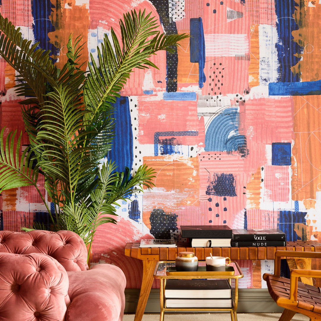 mind-the-gap-bittersweet-wallpaper-revival-collection-mid-century-modern-abstract-textured-composition-60s-revival-contrasting-elements-vibrant-colourful-maximalist-statement-interior