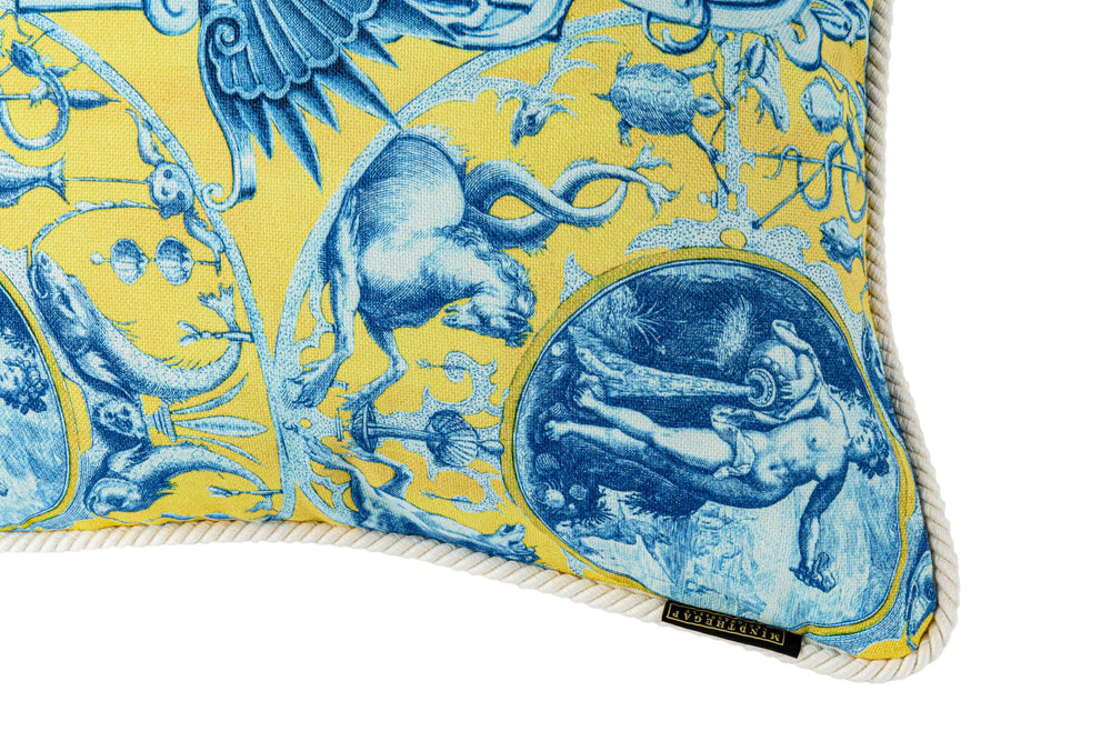 mind-the-gap-calypso-yellow-blue-cushion-50x50