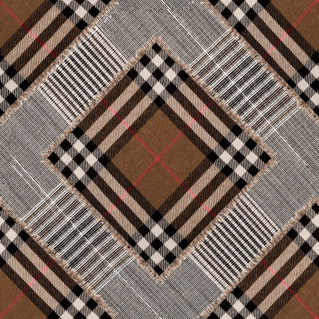 mind-the-gap-checkered-patchwork-brown-wallpaper-world-of-fabrics-collection-tartan-scottish-heritage-inspired-country-home-textured-maximalist-statement-interior