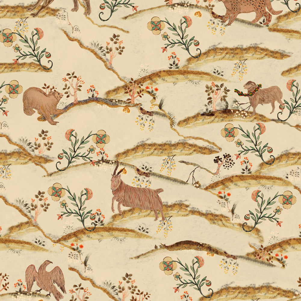 mind-the-gap-woodland-meadow-wallpaper-fox-bird-goat-animals-cream-neutral-mind-the-gap-countryside-wallpaper-by-day-transylvanian-roots-collection-maximalist-statement-interior