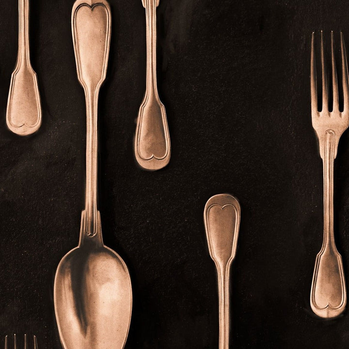 mind-the-gap-cutlery-copper-wallpaper-the-antiquarian-collection-large-scale-floating-assortment-of-cutlery-maximalist-statement-for-interiors