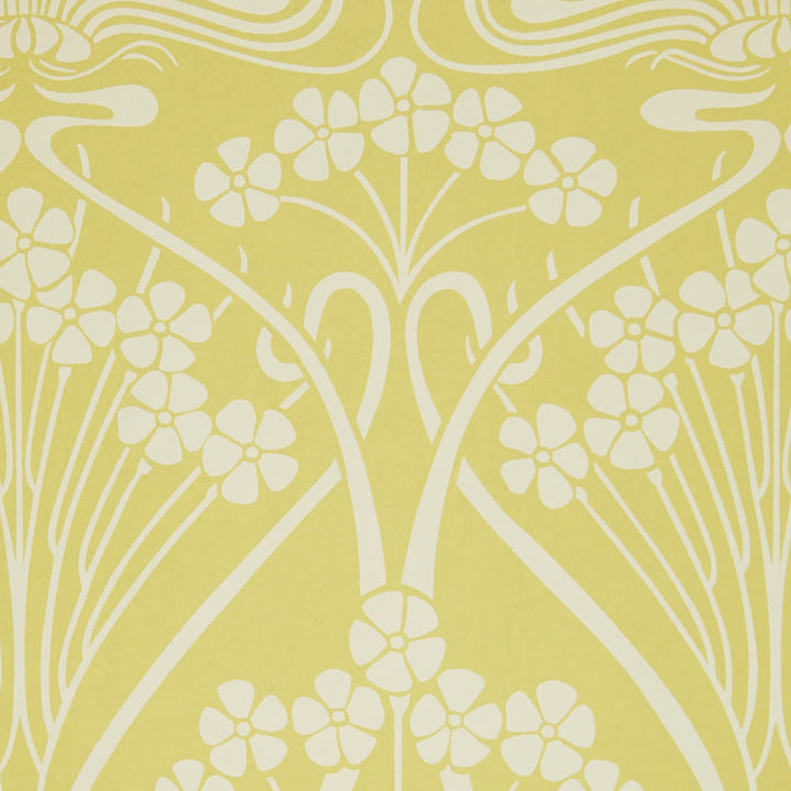 Liberty-fabrics-wallpaper-Lanthe-mono-Fennel-yellow-07241002G-archive-heritage-printed-block-print-vintage-iconic-