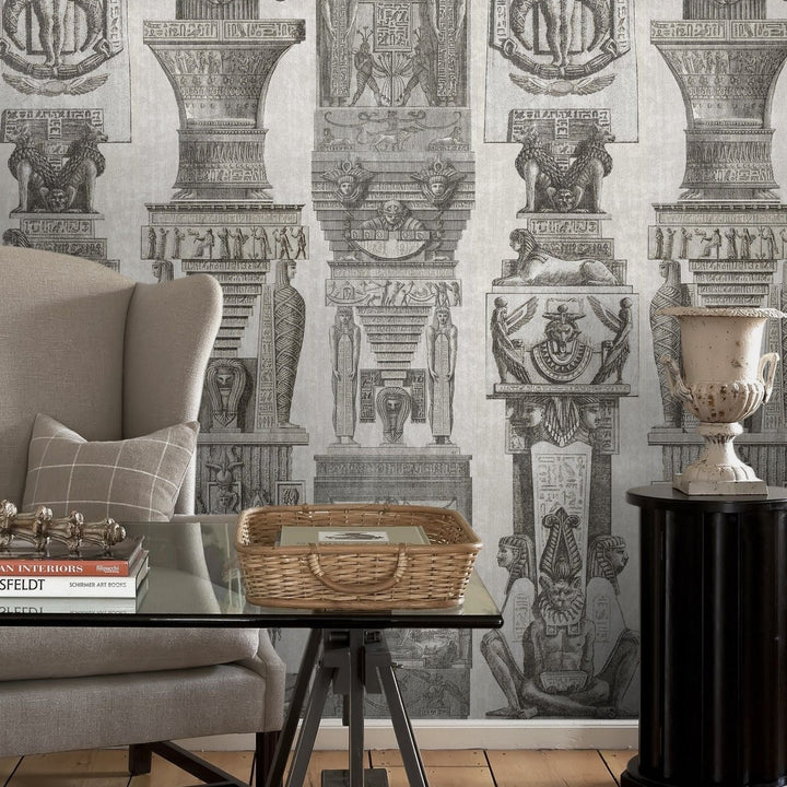 mind-the-gap-egyptian-columns-wallpaper-black-and-white-illustration-heritage-world-of-antiquity-collection
