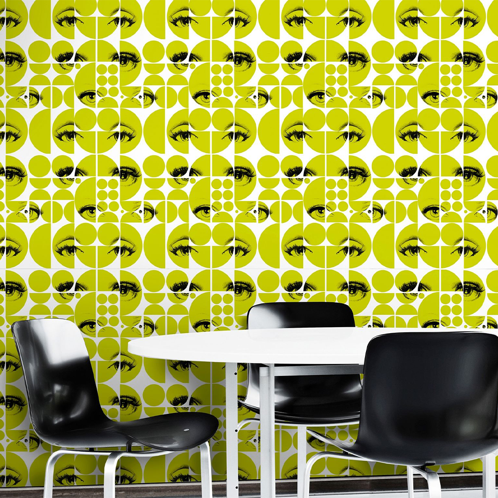 mind-the-gap-eyes-and-circles-green-wallpaper-retro-illusion-collection-statement-kitchen
