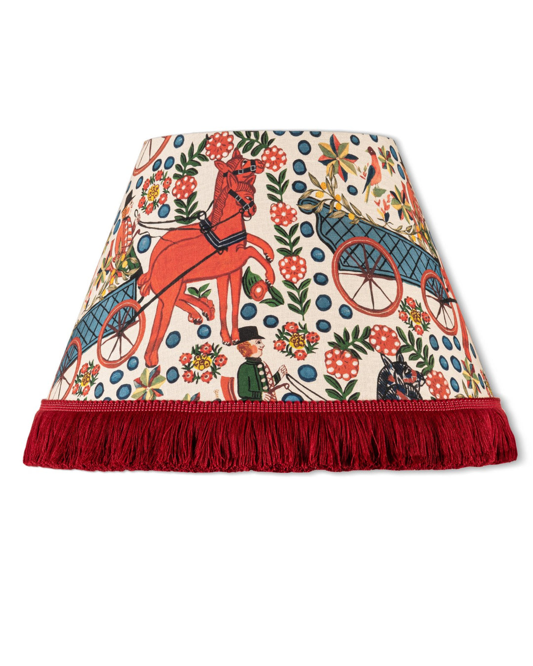 mind-the-gap-Tyrol-collection-Fasnacht-lampshade-fringed-linen-pattern-folk-design-cone-shade-carnival-alpine-apres-ski-collection