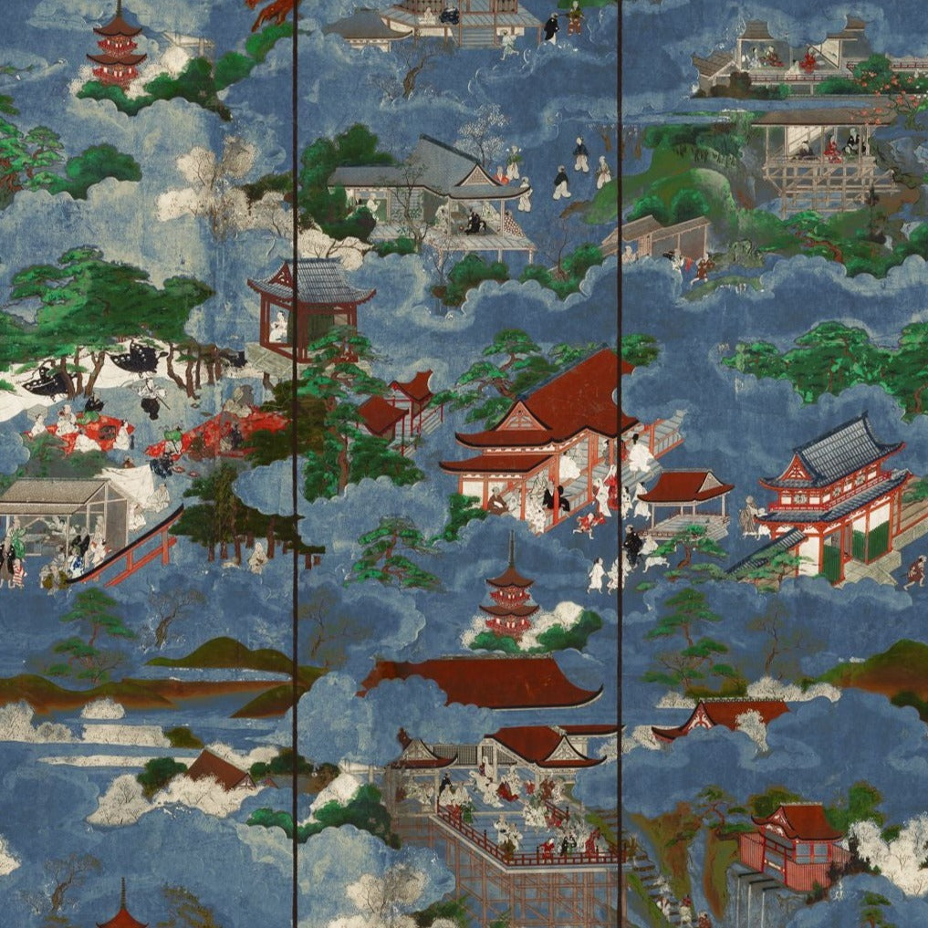 mind-the-gap-floating-world-wallpaper-the-curators-cabinet-collection-japanese-inspired-ancient-village-life-clouds-mountains-blue-maximalist-statement-interior