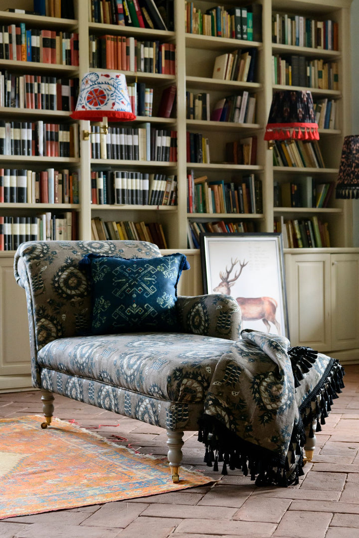 anatolia-chaise-lounge-flourish-dapple-linen-armchair-mind-the-gap-pattern-beige-blue-green-libary-room-set-wall-light-shades
