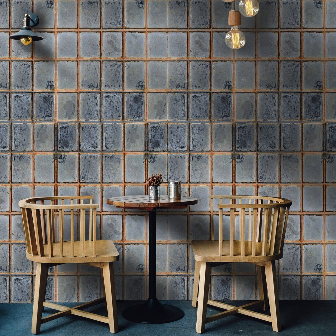 mind-the-gap-foundry-wall-wallpaper-the-factory-collection-rustic-rusty-tile-arrangement-adding-depth-and-intrigue-for-a-maximalist-statement-interior