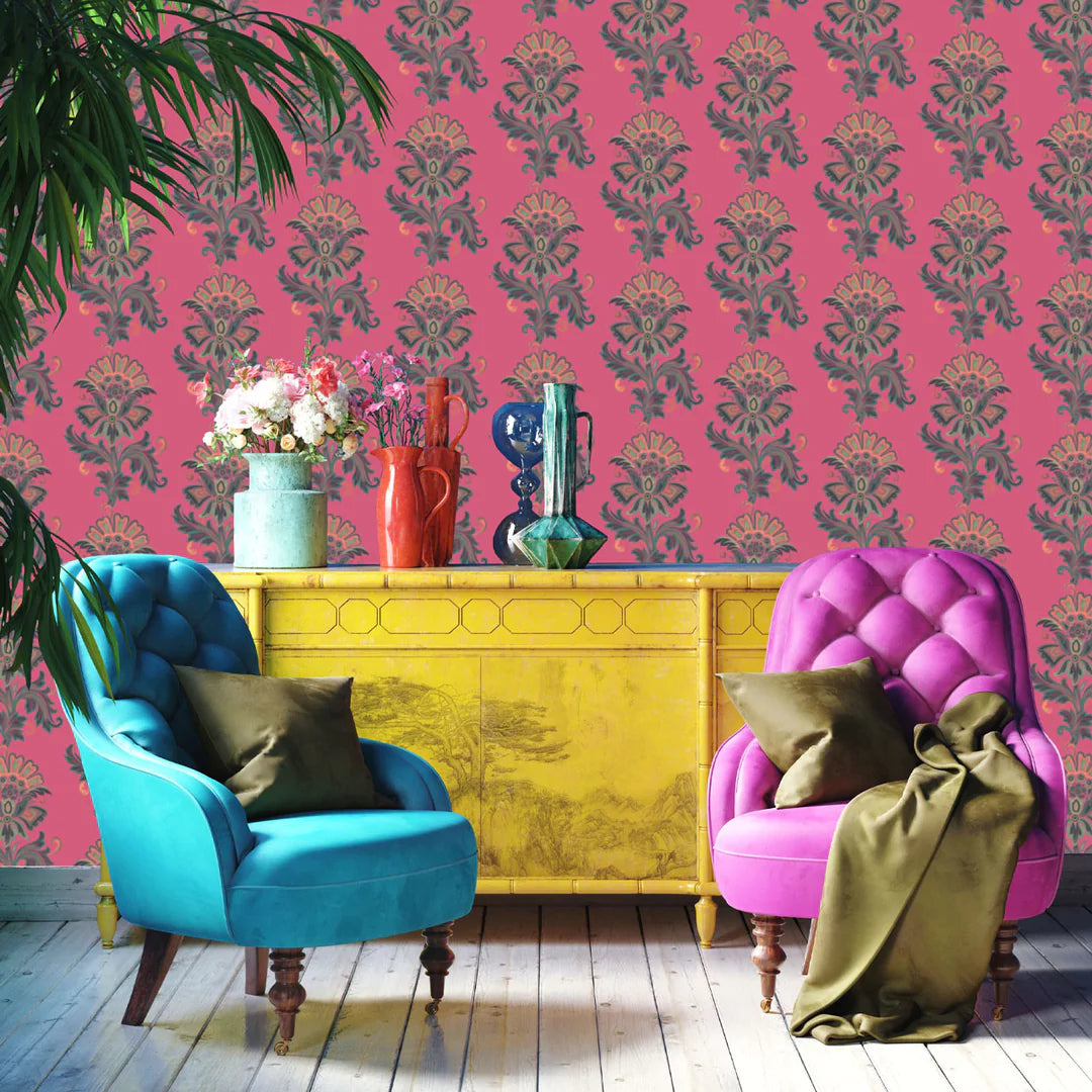 Tatie-lou-wallpaper-large-floral-fan-bold-printed-repeated-hand-drawn-fuchsia