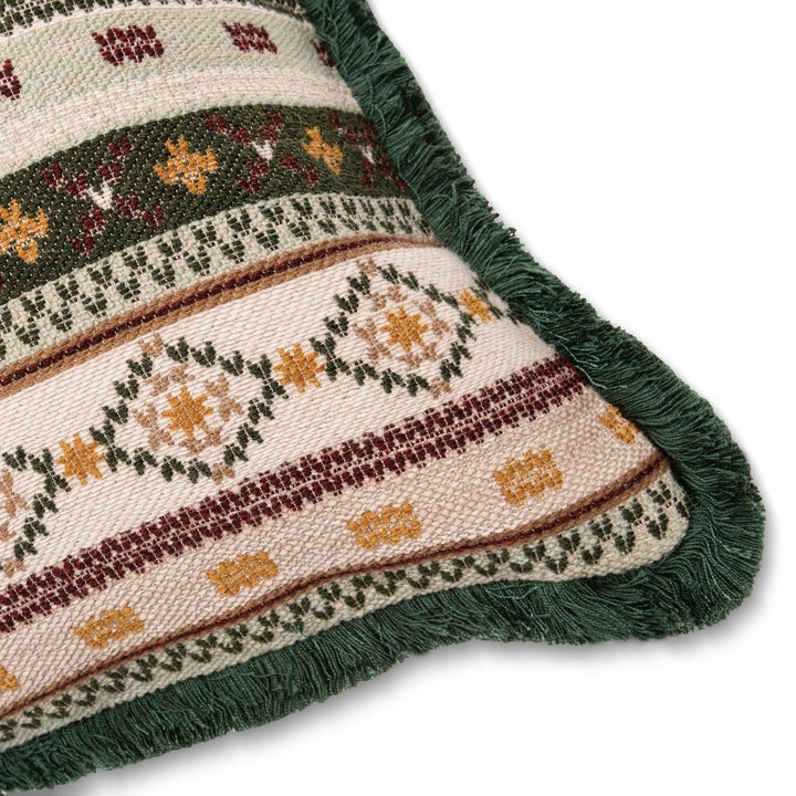 Mind-the-gap-Tyrol-collection-gaisstein-cushion-jacquard-knit-fringed-alpine-style-knit-jumper-style-cushion-chalet-ski-cabin-