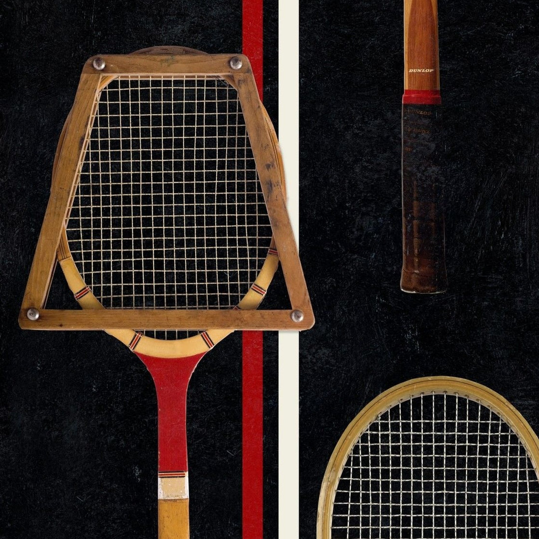 mind-the-gap-the-game-wallpaper-the-antiquarian-collection-retro-tennis-rackets-collectables-sport-lovers-maximalist-statement-for-interiors