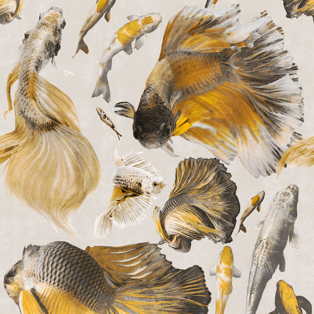 mind-the-gap-goldfish-ivory-wallpaper-atoll-collection-illustrated-hand-painted-goldfish-maximalist-statement-interior