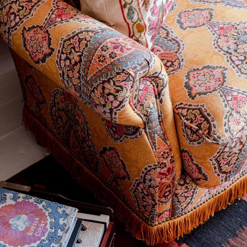 mind-the-gap-Woodstock-collection-gypsy-soul-paisley-fabric-linen-cotton-blend-upholstry-fabrics-tangerine-pink-blue