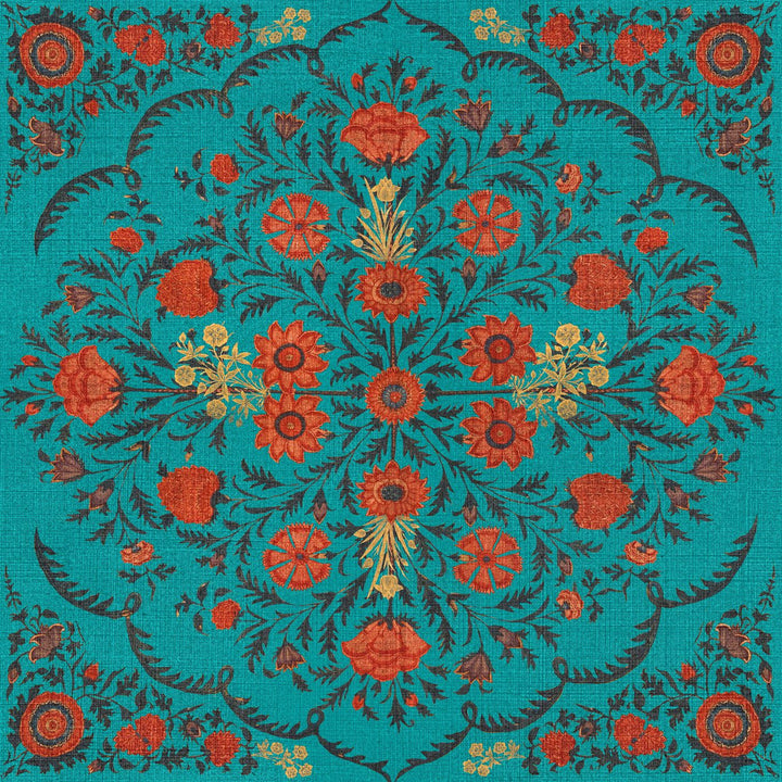 mind-the-gap-hindu-bloom-topaz-wallpaper-world-of-fabrics-collection-indian-inspired-floral-tapestry-statement-maximalist-interior