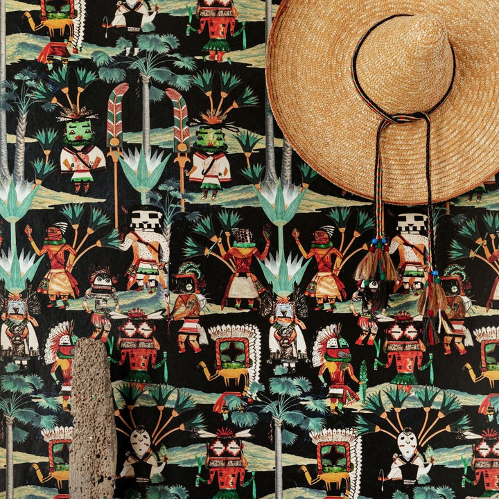 mind-the-gap-hopi-spirit-wallpaper-the-curators-cabinet-collection-hopi-tribe-arizona-new-america-decorative-feathers-masks-patterns-in-ceremonies-maximalist-statement-interior