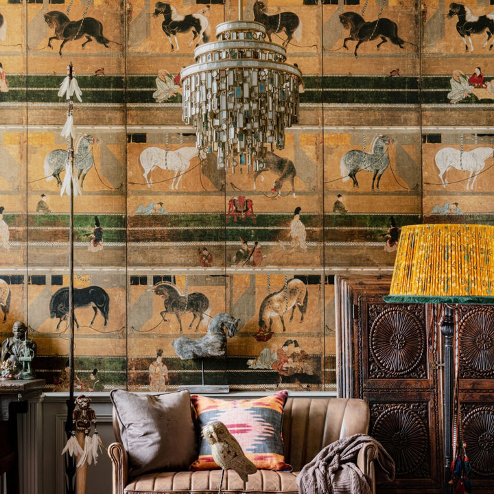 mind-the-gap-horse-stable-wallpaper-the-curators-cabinet-collection-ancient-china-nap-sleep-board-games-horses-maximalist-statement-interior