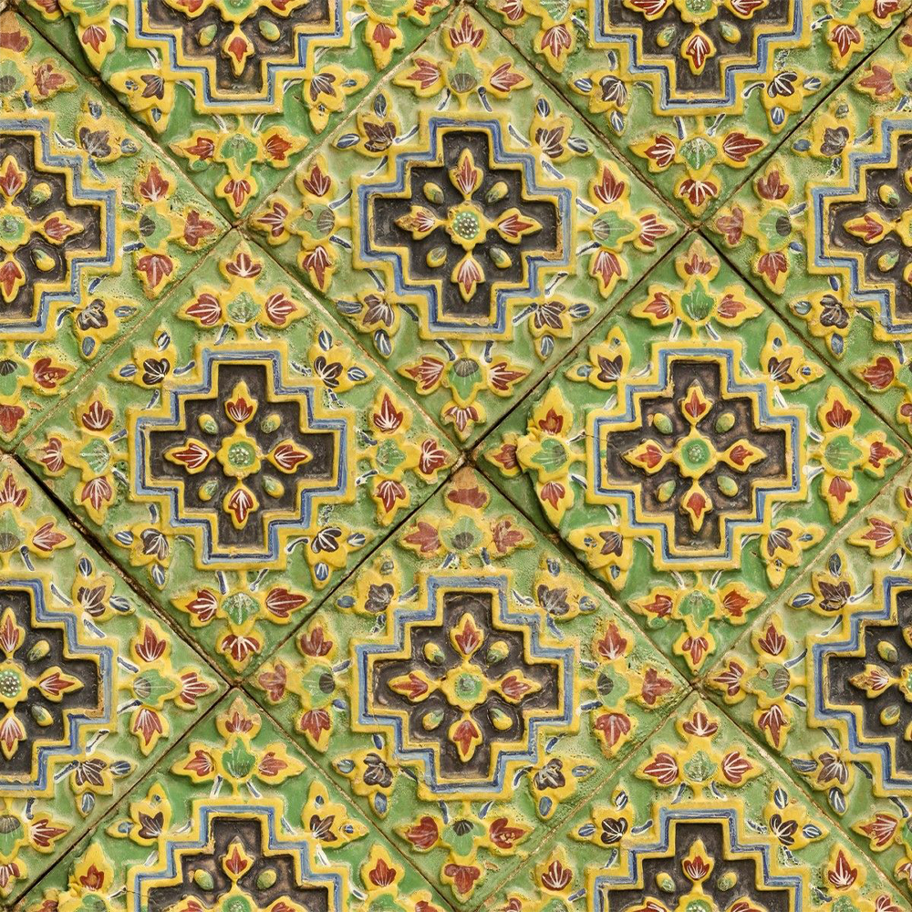 mind-the-gap-italian-tile-wallpaper-yellow-green-electic-collection-traditional