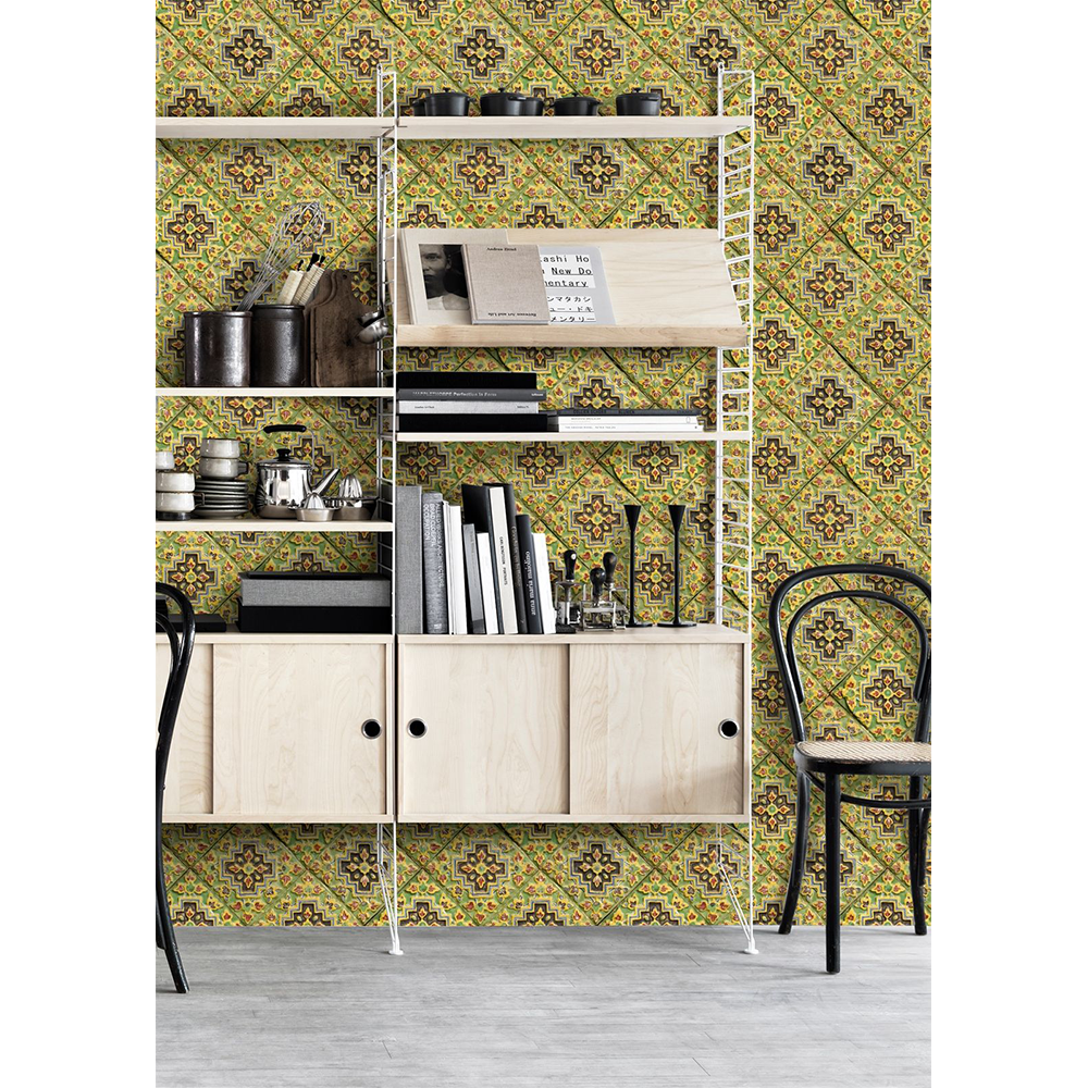 mind-the-gap-italian-tile-wallpaper-yellow-green-electic-collection-traditional-room