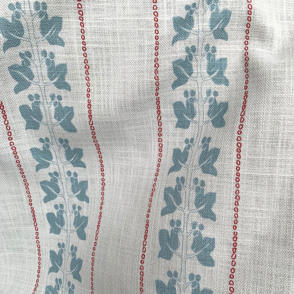 annika-reed-studio-ivy-vine-stripe-linen-fabric-in-red-blue-white-british-textile-designer