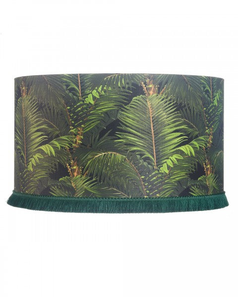 fern-print-jungle-jardin-green-linen-drum-shade-lampshade-mindthegap-jardintropical
