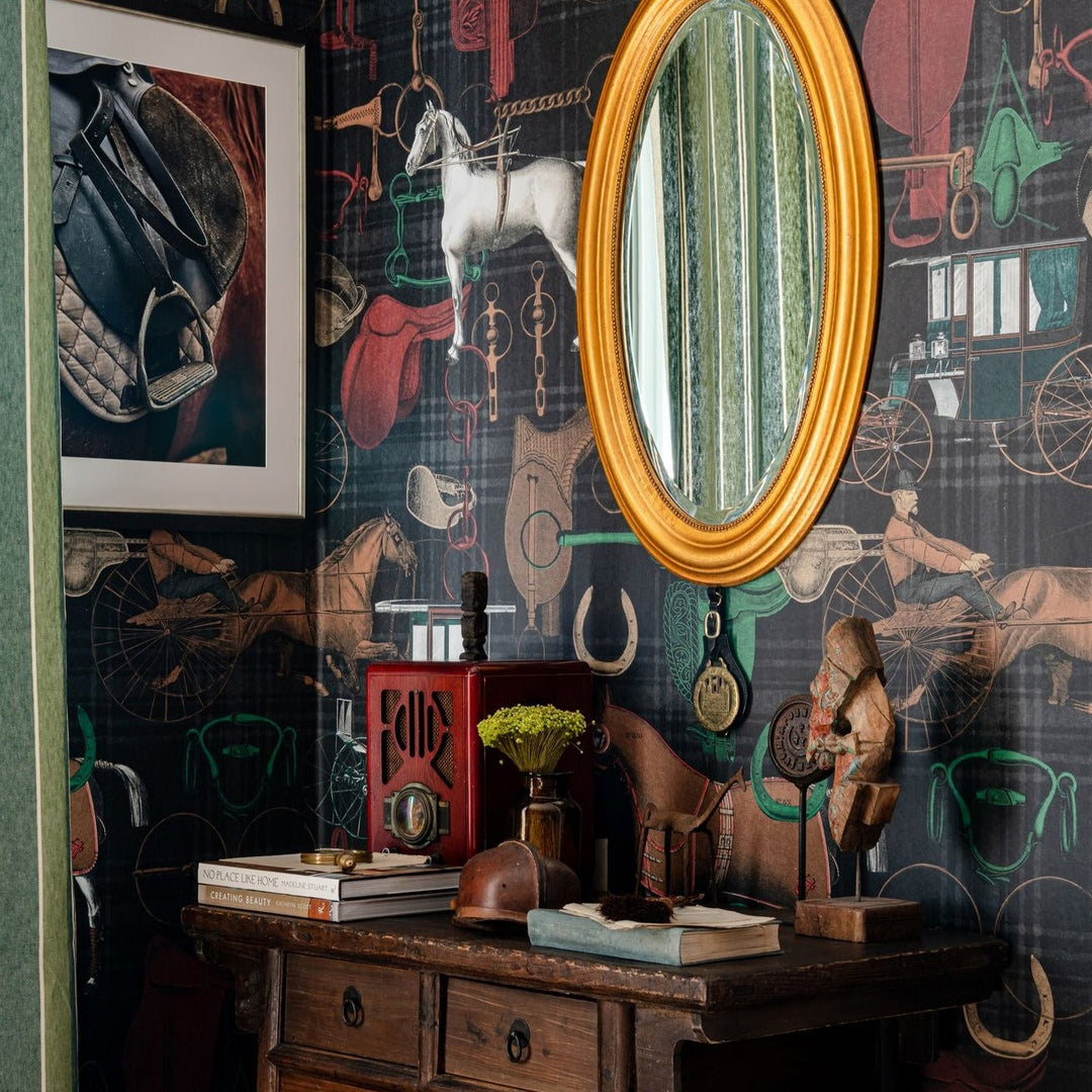 mind-the-gap-the-jockey-wallpaper-faded-the-derby-collection-gentleman-members-club-horse-objects-item-hand-drawn-painted-maximalist-statement-interior