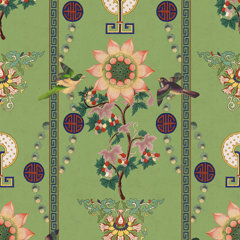 mind-the-gap-wallpaper-lin-yuan-absinthe-green-oriental-chinoiserie-red-florals-birds-vines-room-traditional-maximalist