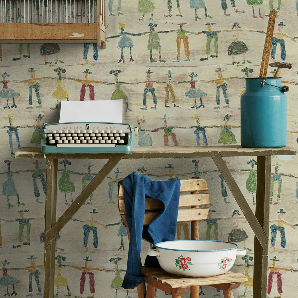 mind-the-gap-little-people-wallpaper-sugarboo-collection-hand-painted-friends-paint-strokes-maximalist-statement-interior