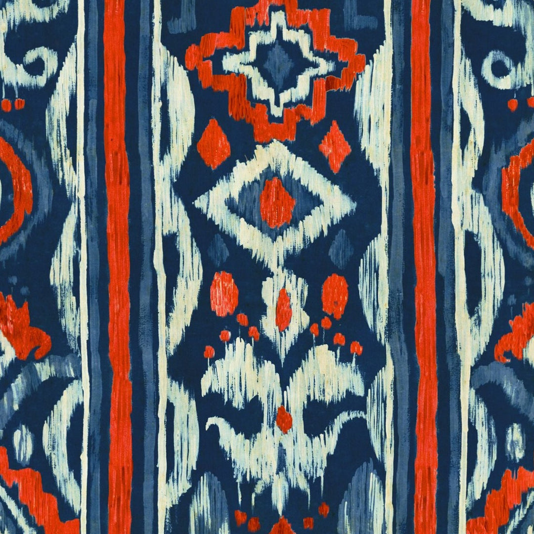 mind-the-the-gap-mediterraneo-indigo-wallpaper-red-blue-white-ikat-greek-maximalist-statement-interior