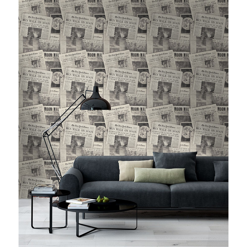 mind-the-gap-moonwalker-newspaper-wallpaper-black-and-white-statement-room-lounge