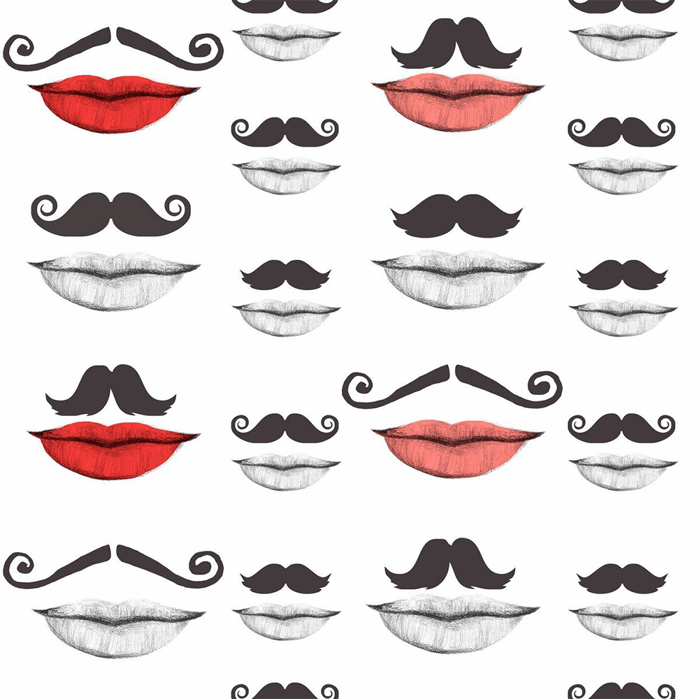 mind-the-gap-moustache-lips-wallpaper-red-black-white