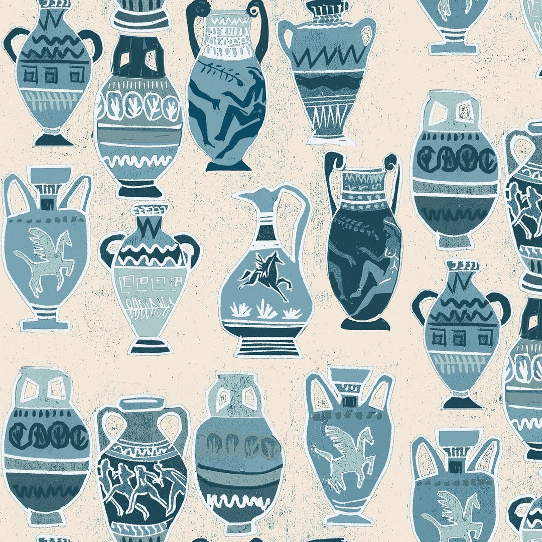 annika-reed-studio-a-muggle-of-jugs-greek-pottery-ancient-designs-motif-mystical-blue-hand-block-printed-wallpaper-bespoke-design