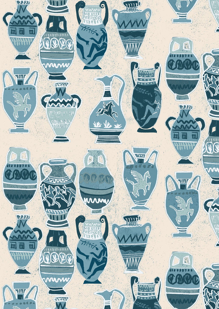 annika-reed-studio-a-muggle-of-jugs-greek-pottery-ancient-designs-motif-mystical-blue-hand-block-printed-wallpaper-bespoke-design