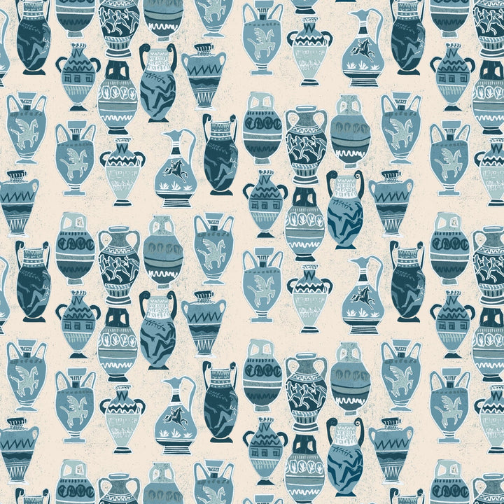 annika-reed-studio-a-muggle-of-jugs-blue-greek-pottery-british-textile-designer-tradtional-block-print