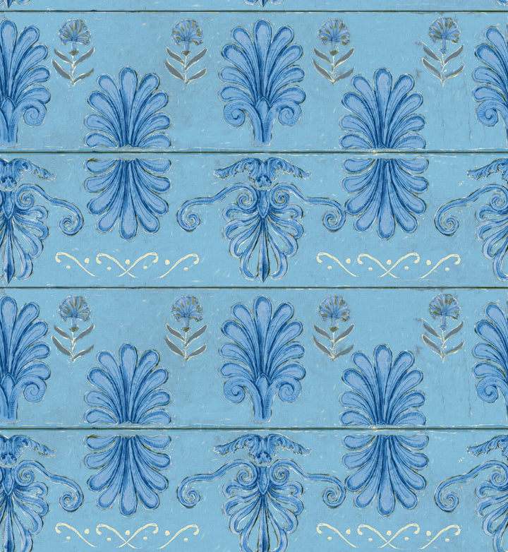 Mykonos-villa-wallpaper-mind-the-gap-blue-wooden-slats