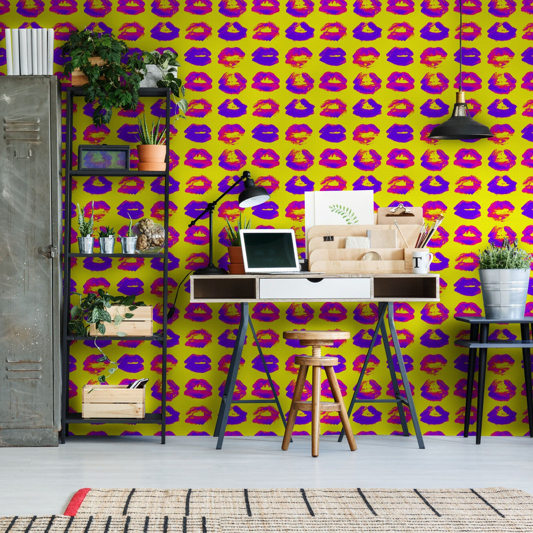 mind-the-gap-neon-kiss-wallpaper-nouvelle-pop-collection-bright-colourful-vibrant-pop-art-inspired-maximalist-statement-interior-yellow