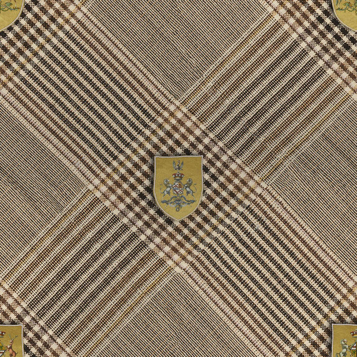 mind-the-gap-nobility-gold-wallpaper-world-of-fabrics-collection-tartan-inspired-with-crests-perfect-for-country-home-maximalist-statement-textured-checks-stripes