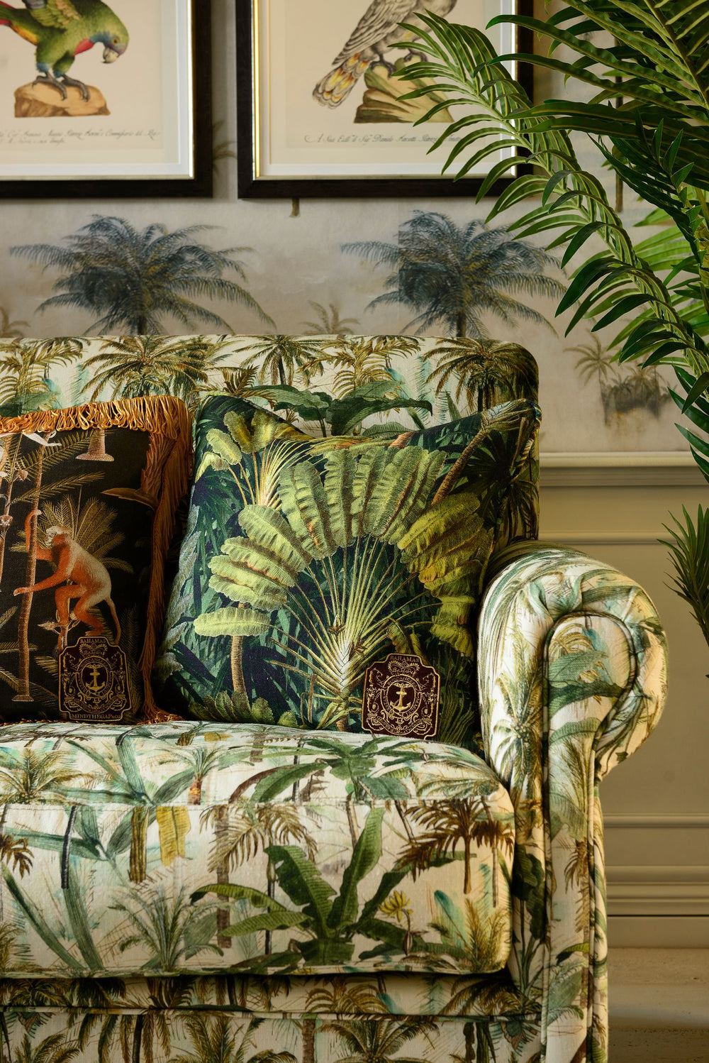 mind the gap the tropical cottage linens the jungle beige sofa 