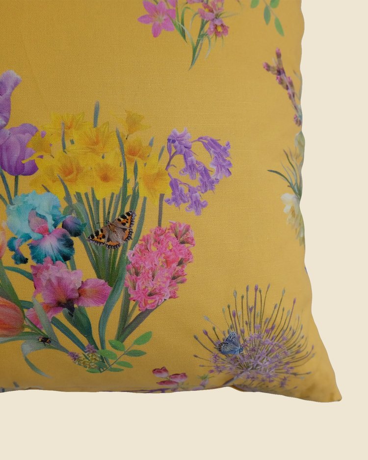 'Optimism Renewed' Yellow Cushion 40 x 60 cm