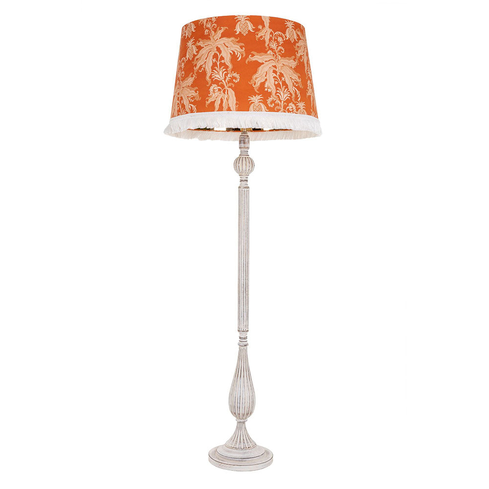 mind the gap cone lampshades guineo orange with white fringe table floor lamp