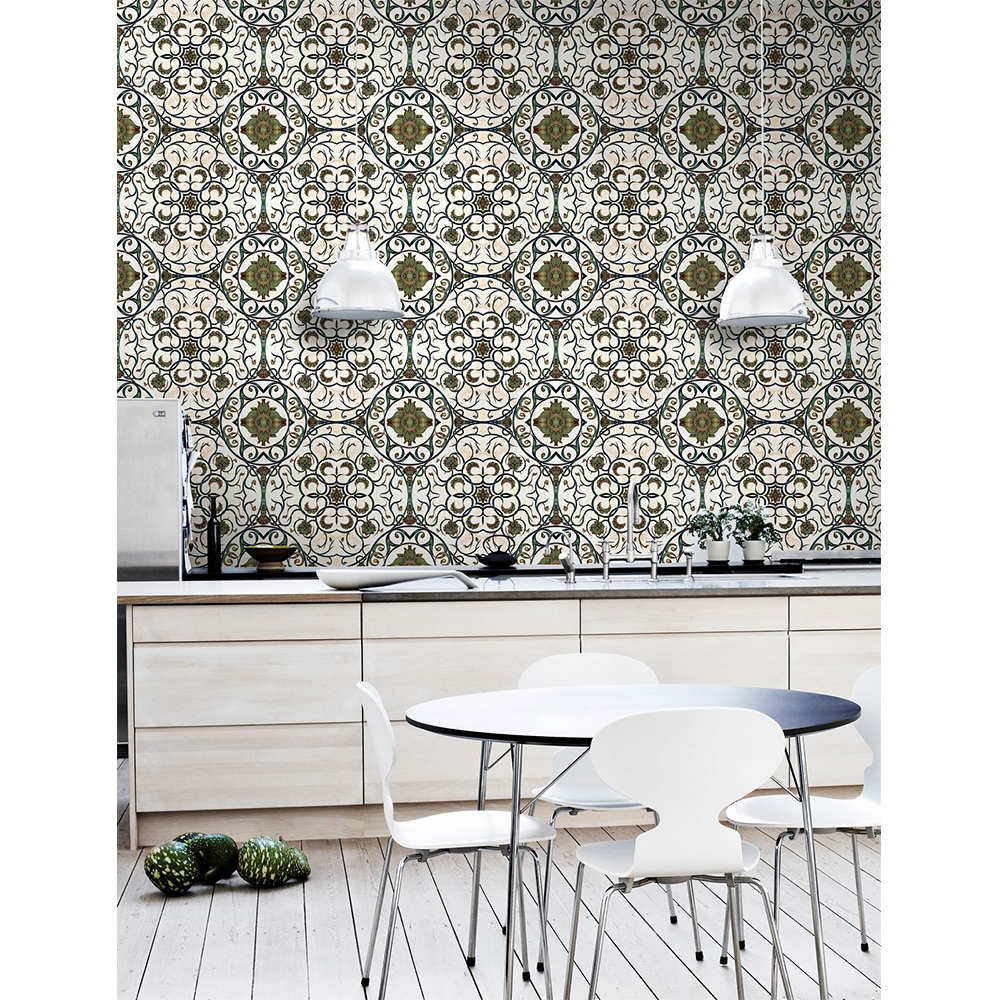 mind-the-gap-organic-tile-wallpaper-from-world-culture-collection-neutral-earthy-tones-green-blue-white-kitchen