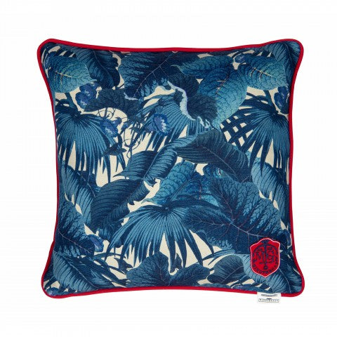 mind-the-gap-paradeisos-linen-cushion-palm-leaves-blue-red-piping