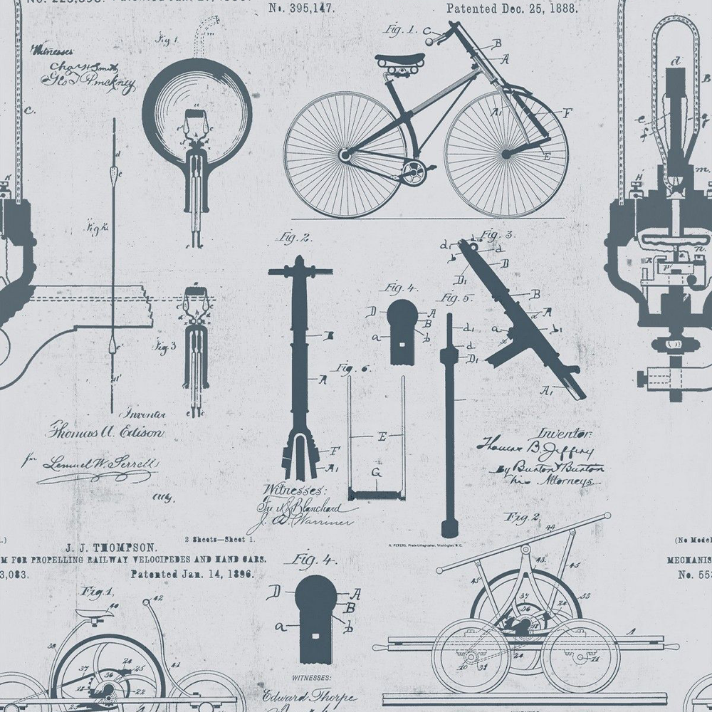 mind-the-gap-patents-grey-blue-wallpaper-vintage-science-collection-famous-inventions