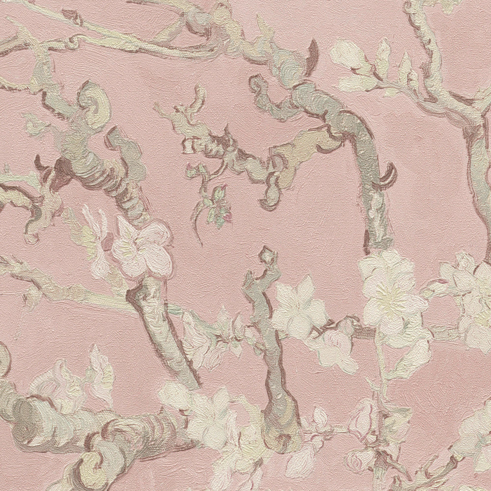 van gogh almond blossom wallpaper pink-pink blossom paper- van gogh wallpaper  