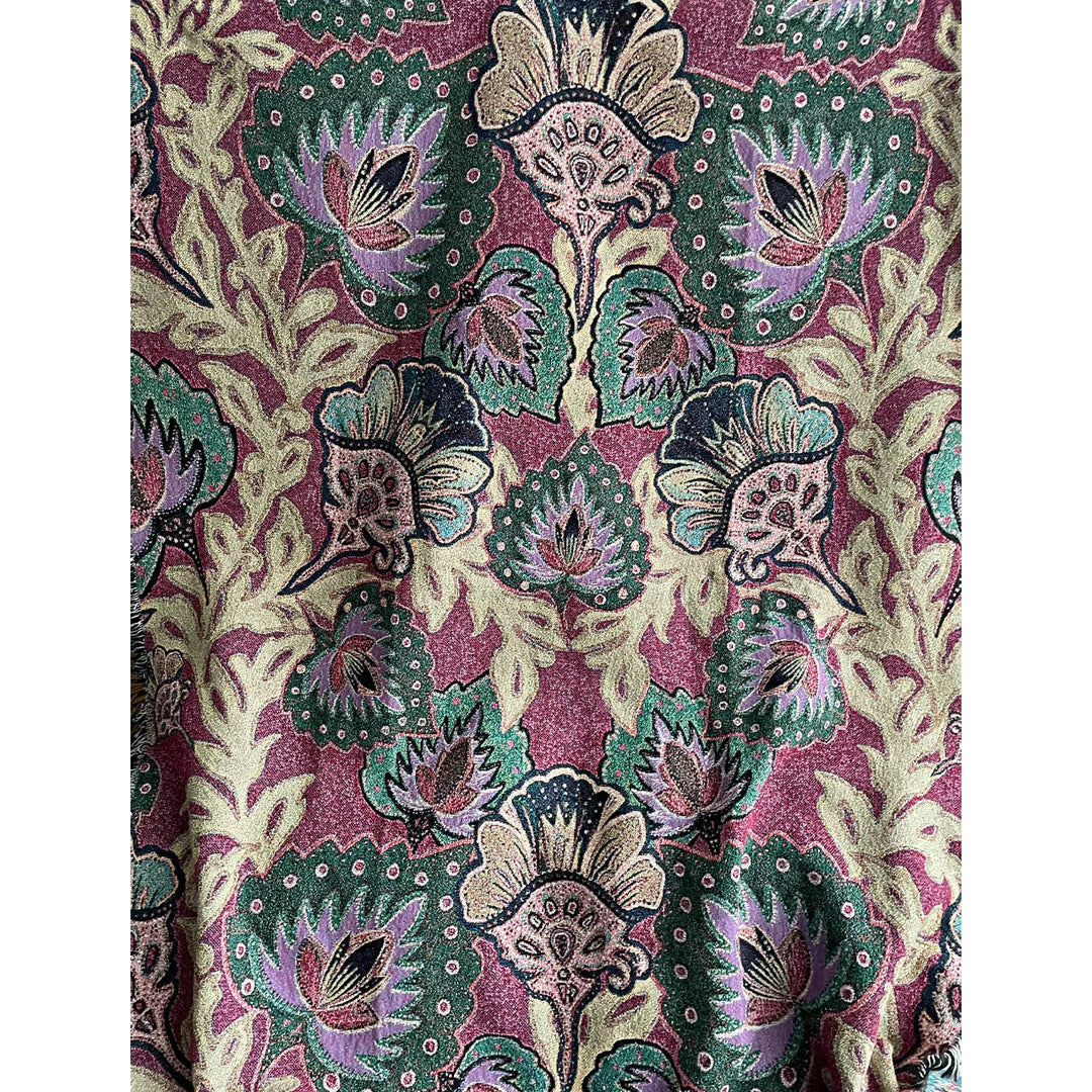 Tatie-Lou-Throws-Jacquard-knit-blanket-woven-cotton-garden-of-India-maximalist-pattern-blanket-wall-art