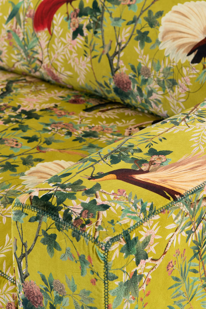 royal-garden-green-yellow-velvet-sofa-birds-flowers-modern-design-green-stitching-designer-luxury
